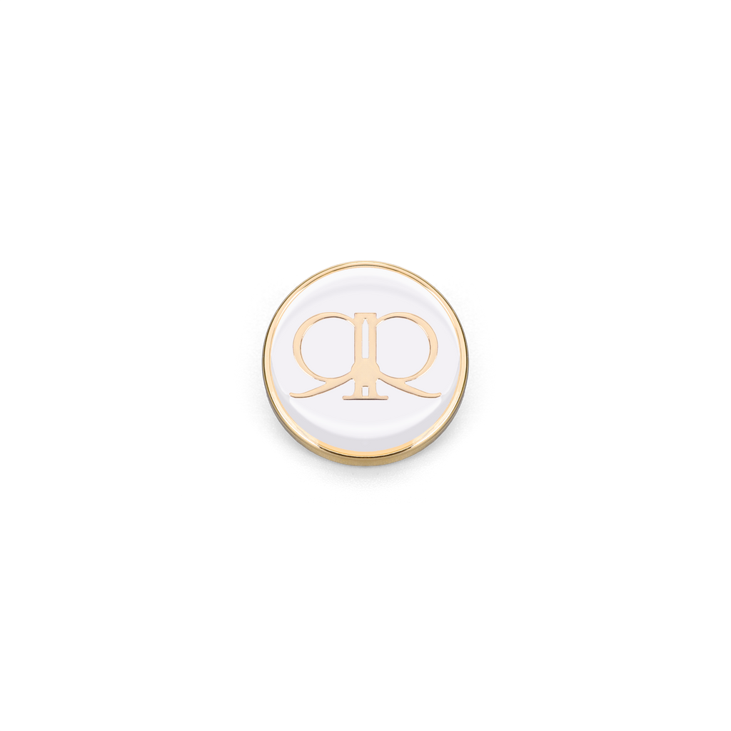 Emberrose Brooch - White/Gold