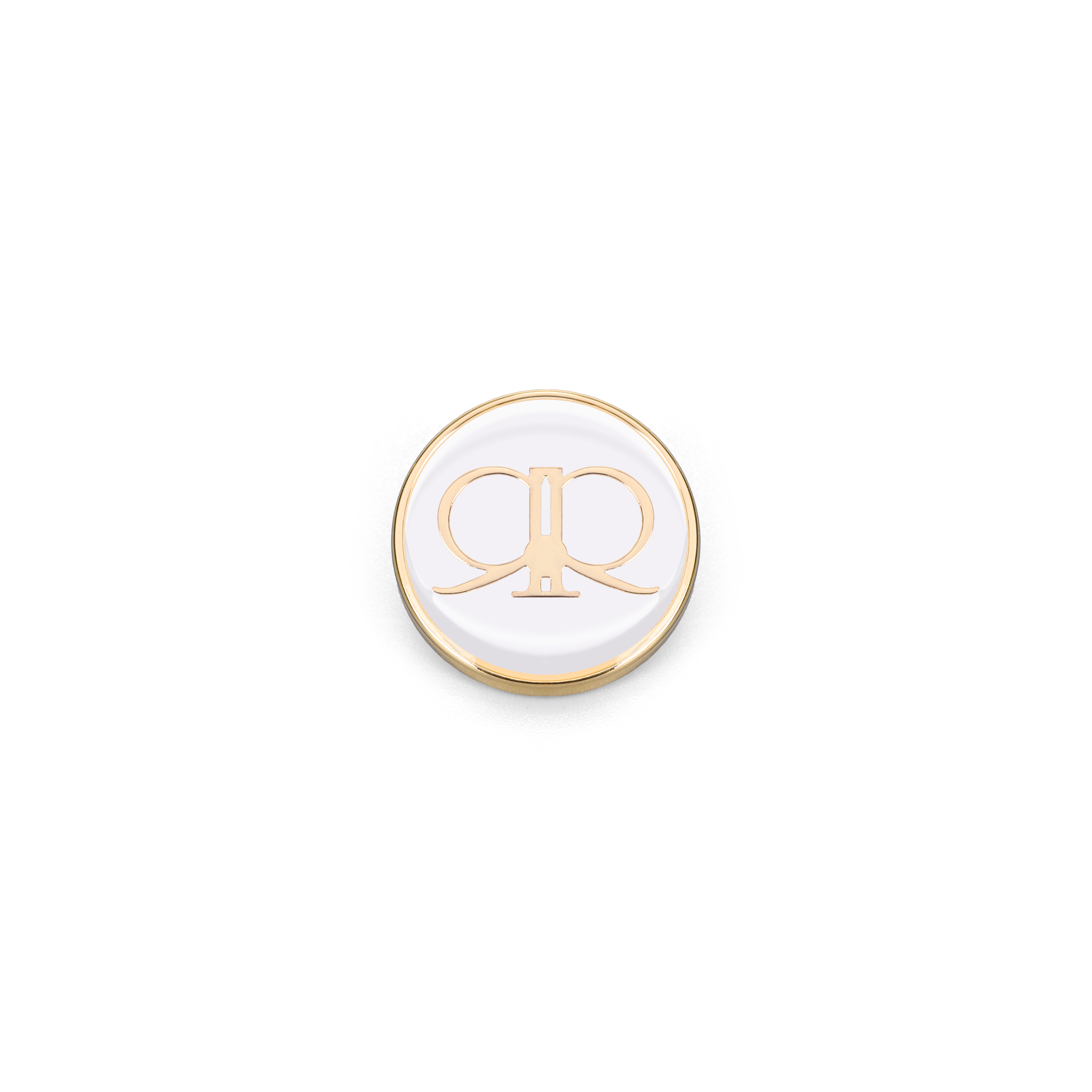 Emberrose Brooch - White/Gold