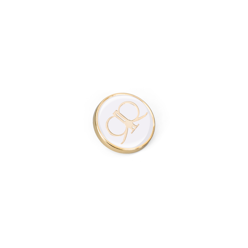 Emberrose Brooch - White/Gold