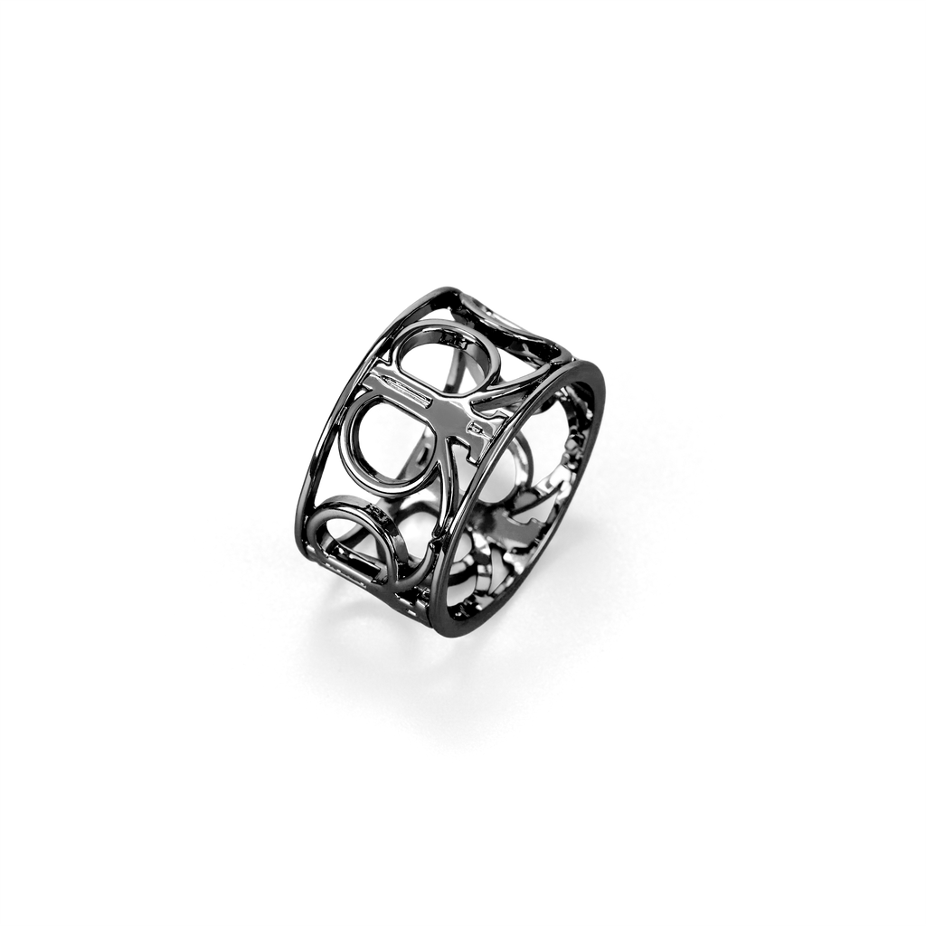 Ferra Scarf Ring - Black