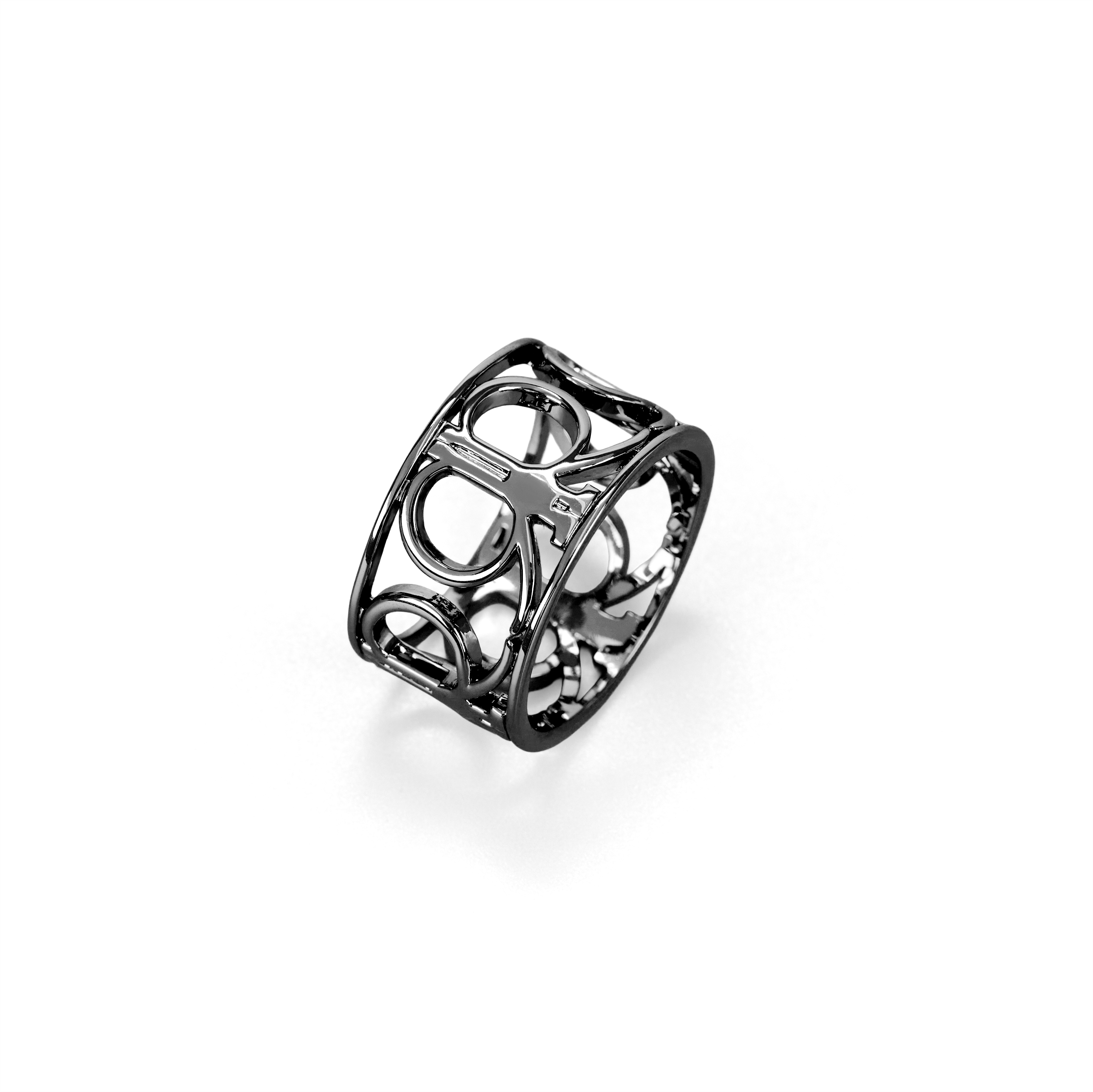 Ferra Scarf Ring - Black