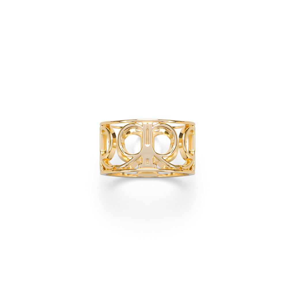 Ferra Scarf Ring - Gold