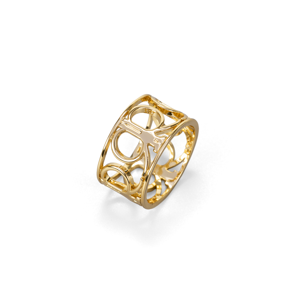 Ferra Scarf Ring - Gold
