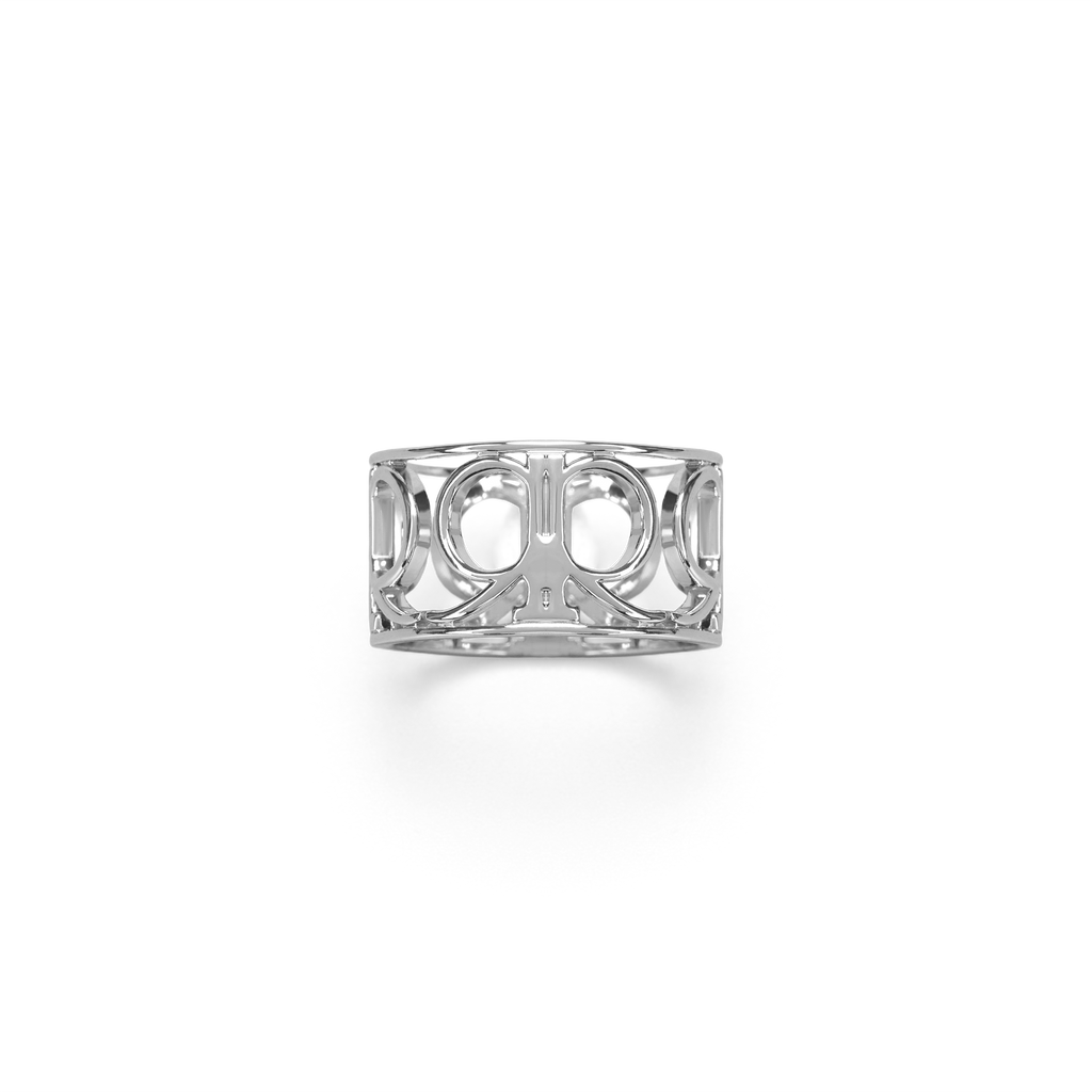 Ferra Scarf Ring - Silver