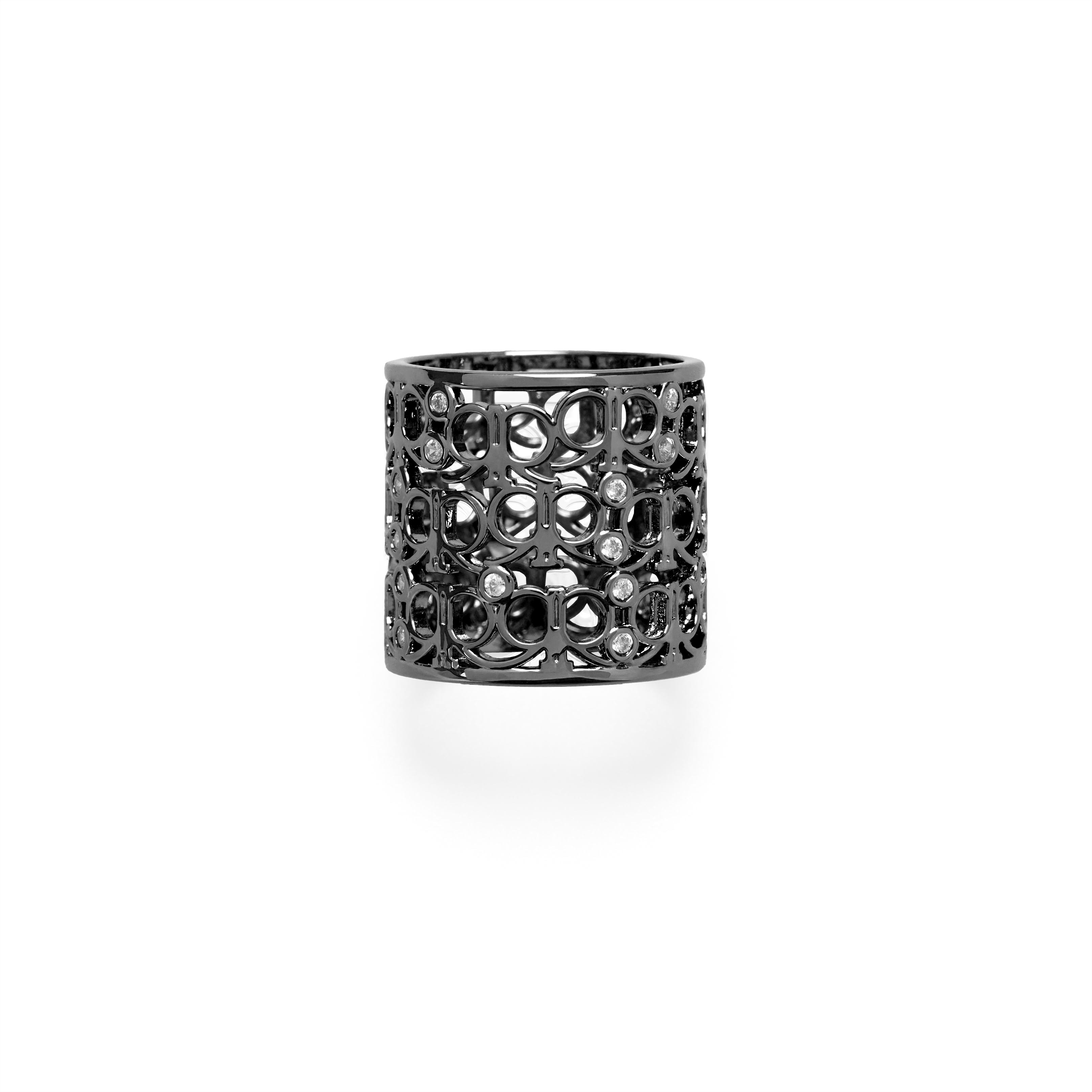 Idorra Scarf Ring - Black