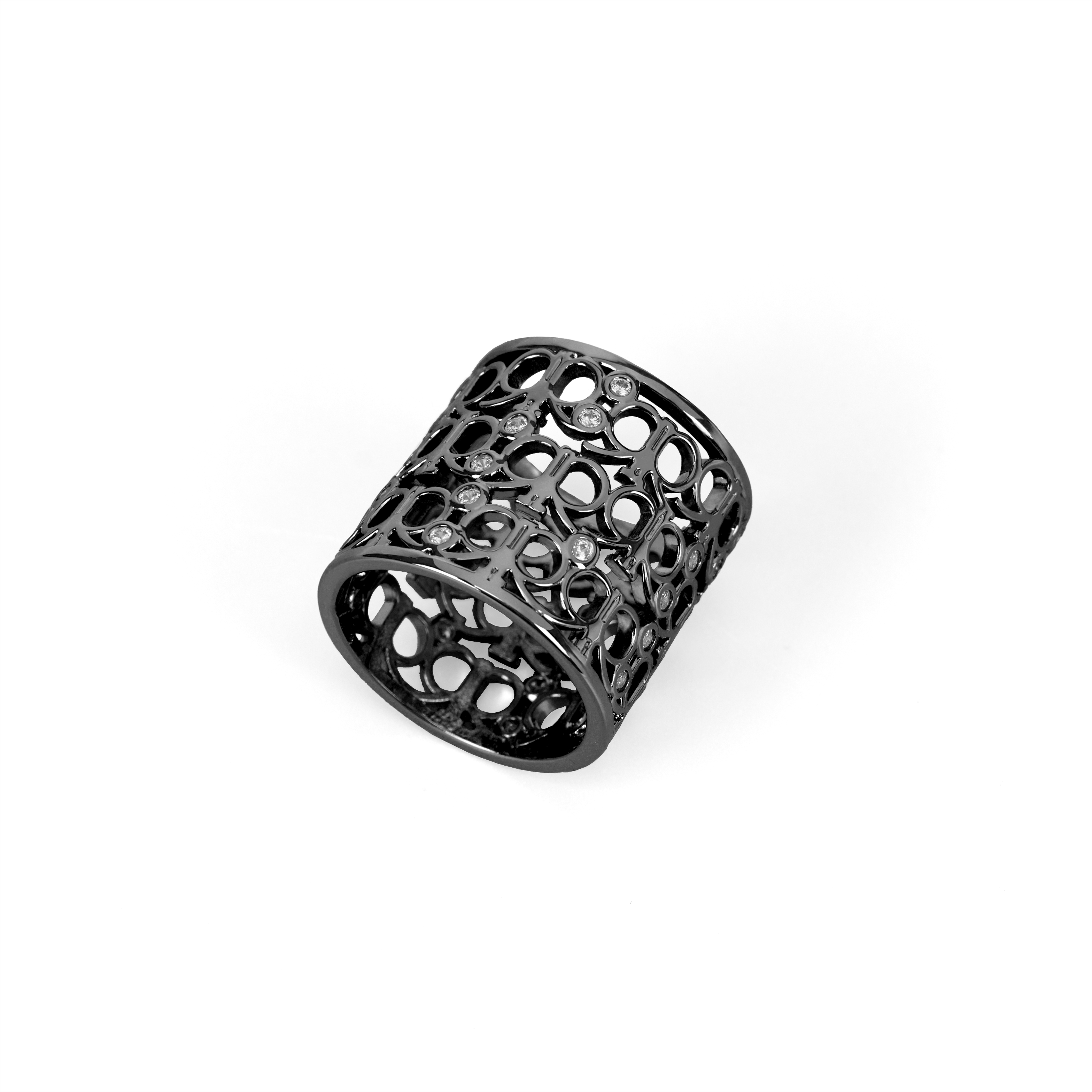 Idorra Scarf Ring - Black