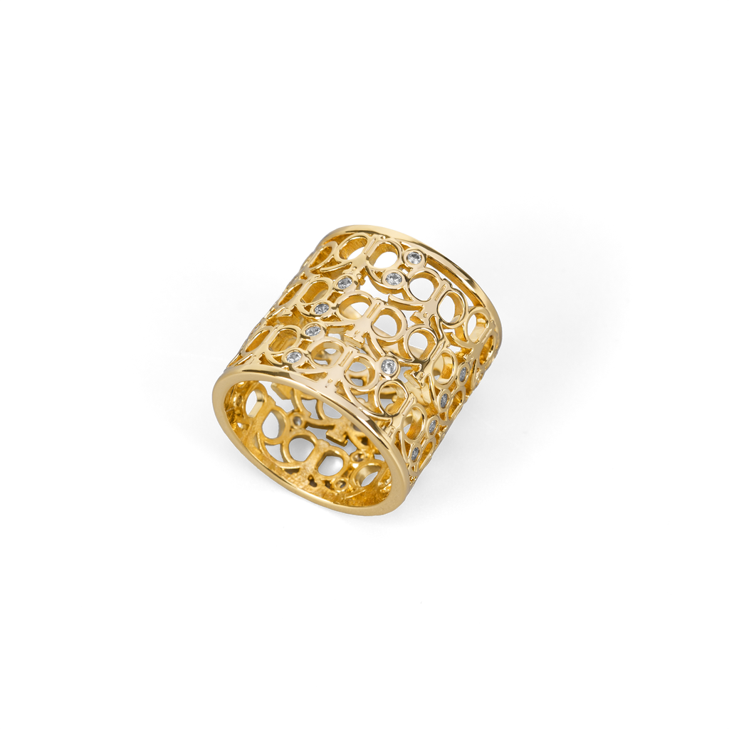 Idorra Scarf Ring - Gold