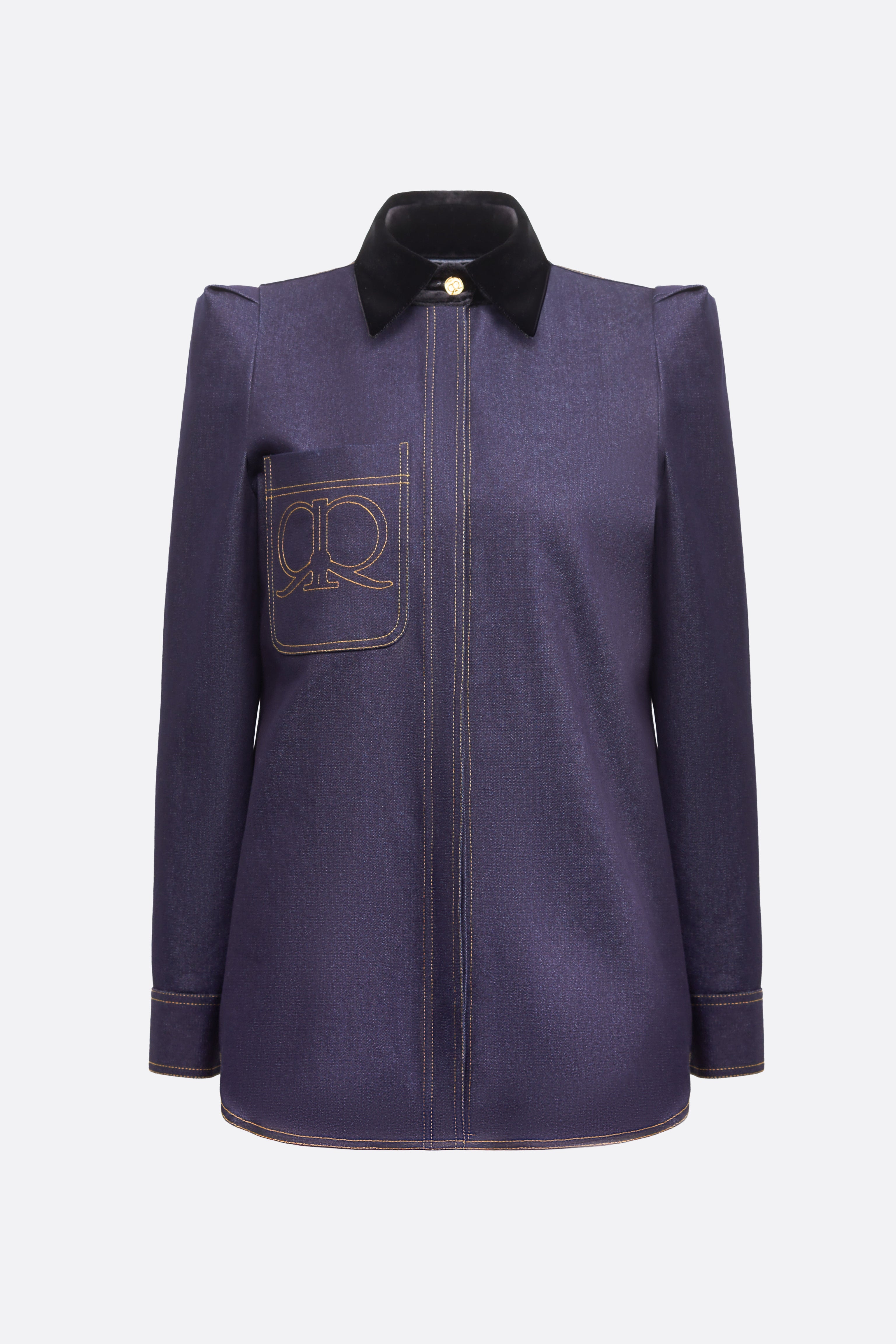 Roserra Top - Rich Blue